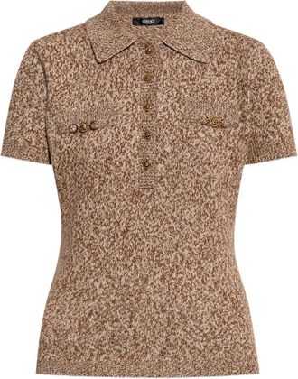 Versace Polo in maglia - Marrone