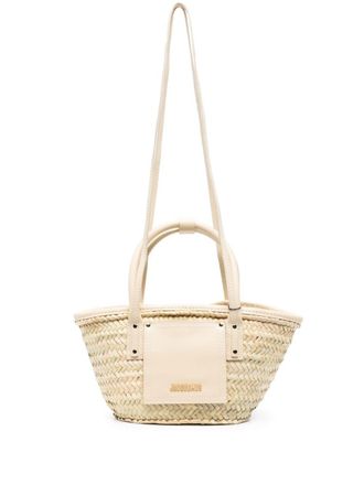 Jacquemus Le Petit Panier Soli basket bag - women - Straw/Calf Leather - OS - Neutrals