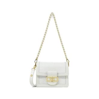 Louis Vuitton Pre-owned Mini Dauphine Schoudertas - Dames - Pre-owned - Wit - Maat: ONE Size Leer