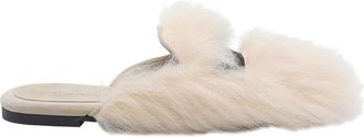 Dolce & Gabbana Shearling And Suede Slippers