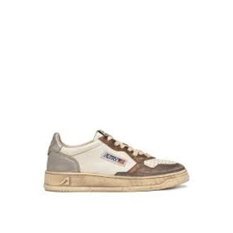 Autry Sneakers, female, Multicolor, 3 UK, Vintage Leather Sneaker White Bronze Silver