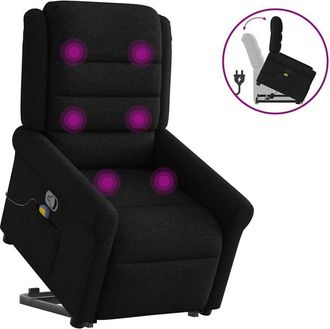 vidaXL Vidaxl - Sill&oacute;n Reclinable De Masaje Elevable Tela Negro