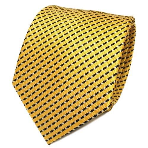 Cravate Homme Bleu-jaune 8 Cm - Pour événements, Bureau, Cadeau - Tissu Doux, Finition Soignée