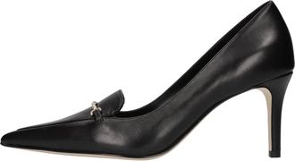 Michael Kors Lena Leren Slingback Pomp - Dames - Pumps - Zwart - 37 EU - Leer - Schoenen