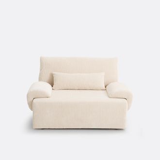 La Redoute Interieurs 2-zits corduroy slaapbank met koffer, MAONA