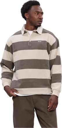 For&eacute;t Match Rugby Sweatshirt Wood Stripe - Heren - Polos - Beige - M - Katoen - Tops
