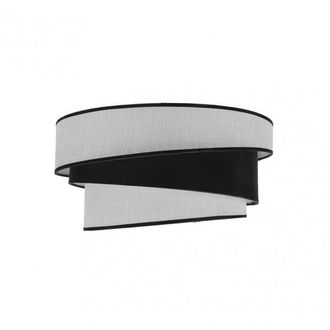 Fabrilamp Pantalla Colgante/pie Salon E27 Hara Blanca/negra 40dx30dx20h