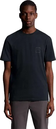 Lyle & Scott Heren T-shirt met ton-sur-ton logo, regular fit (Blauw)