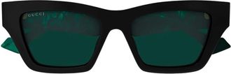 Gucci Zonnebril - Dames - Zonnebrillen - Zwart - 53 MM - Accessoires