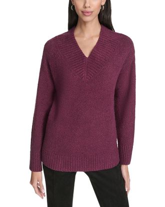 Halston Heritage V-Neck Boucle Sweater