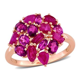 Mimi & Max Multi-Shape Gemstone Cluster Ring Sterling Silver