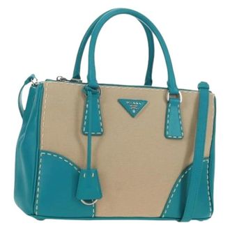 Prada Pre-owned Handbags, female, Blue, Size: ONE SIZE Pre-owned Vintage Hand Bag