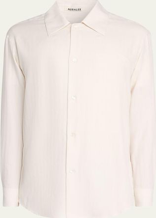 Auralee Herringbone Wool Shirt