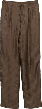 Saint Laurent button-fastening trousers - Brown