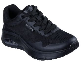 Skechers Womens Uno Flex Spring On Air Sneaker, Black Hot Melt/Mesh, 4 UK