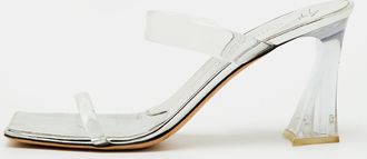 Giuseppe Zanotti Transparent/silver Pvc Flamina Flexi Slide Sandals