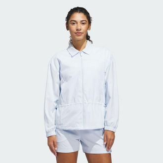 adidas adidas Performance Womens Ultimate365+ Peplum Grid Jacket - Blue - Size X-Small