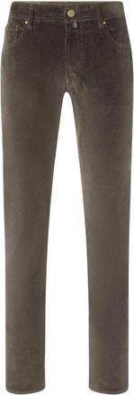 Jacob Cohen Nick Slim Fit Broeken - Heren - Slim Fit Broeken - Grijs - W33 - Katoen - Broeken