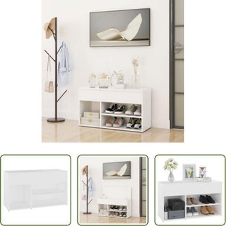 vidaXL Scarpiera - Panca Portascarpe Bianco 103x30x54,5 cm in Truciolato