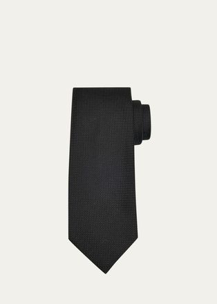 Tom Ford Mens Tonal Textured Silk Tie