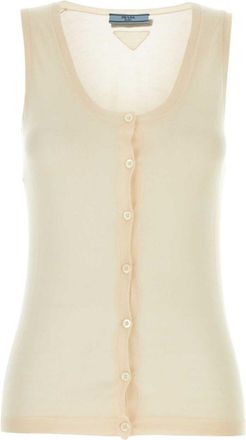 Prada Skin pink cashmere blend vest