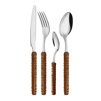 Neva Juego 24 cubiertos acero inoxidable con mango efecto rat&aacute;n