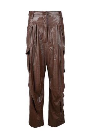 Aniye By Cropped Brown Trousers with High Waist