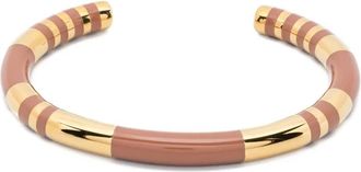 Aur&eacute;lie Bidermann Positano striped bracelet - Oro
