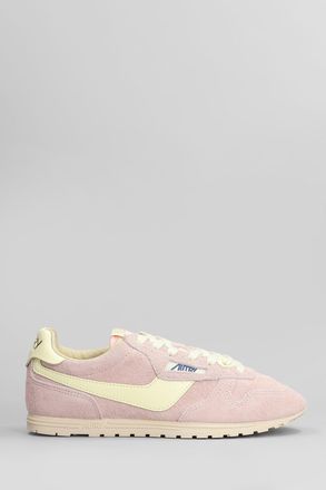 Autry Sneakers Windspin in camoscio rosa
