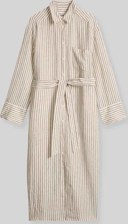 Marc O'Polo Figurumspielendes Hemdblusenkleid aus reinem Leinen in Weiss, Gr&ouml;&szlig;e 38