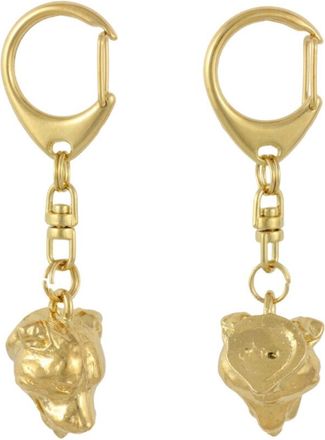 OEM Staffordshire Bull Terrier, Staffik, Staffi: Llavero De Perro Chapado En Oro En Una Caja De Regalo, Decoraci&oacute;n De Bolso, Accesorio De Lujo De Art-dog