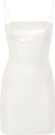 Nensi Dojaka sequined boned mini dress - women - Polyamide/Elastane/Polyester - S - White