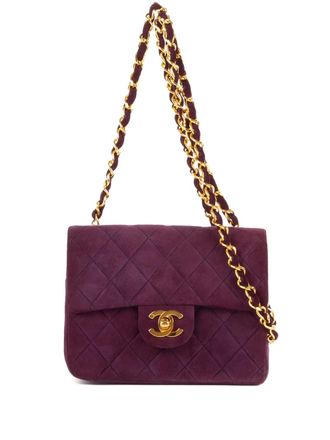 Chanel Gewatteerde crossbodytas met ketting - Paars