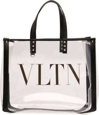 Valentino Pre-owned Valentino PVC VLTN Tote Unisex 3PRX48MU6CTJ06J1