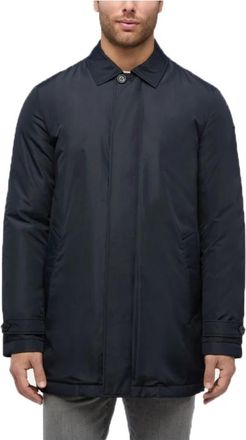 Geox Avery Coat - Heren - Mantel - Blauw - XL - Polyester - Jassen