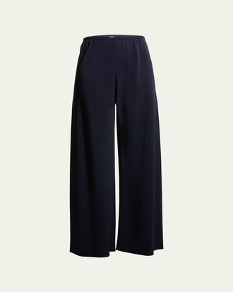 The Row Gala Wide-Leg Crepe Pants