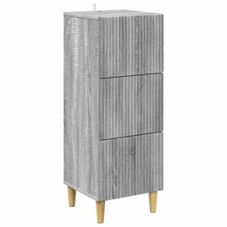 vidaXL Cajonera Gris Sonoma 33 X 34,5 X 90 Cm Madera De Ingenier&iacute;a Vidaxl