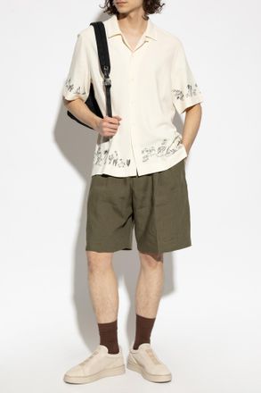 Paul Smith Shirt With Decorative Embroidery, Mens, Cream