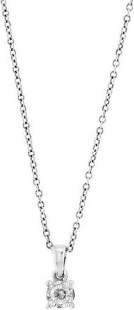 Effy Sterling Silver Round Diamond Pendant Necklace at Nordstrom Rack, Size 18