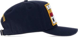 Dsquared2 Mens Cap Logo-Embroidered Cotton Baseball Navy