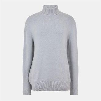 HUGO BOSS Mens Turtle Neck Long Sleeve Sweatshirt in Silver - Size X-Large