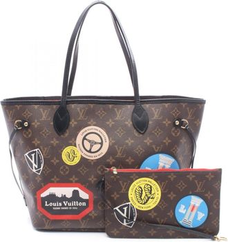 Louis Vuitton Brown Multi-Color Coated Canvas Monogram Pvc Leather Handbag Pouch Tote Bag (Pre-Owned)