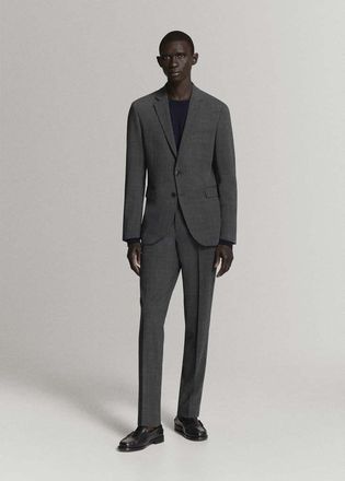 Mango Pantaloni completo Par&iacute;s super slim-fit grigio scuro vigor&eacute; - Uomo - 44 - MANGO MAN