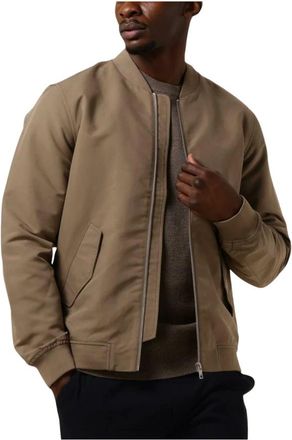 Elvine Jassen, Heren, Beige, S, Trendy Taupe Jas voor Mannen
