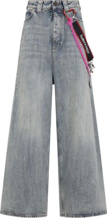 Balenciaga Dames, Jeans, Blauw, Maat: XS Katoen