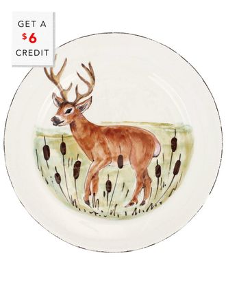 Vietri Vietri Wildlife Deer Dinner Plate With $8 Credit