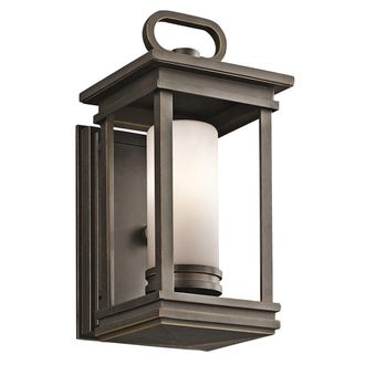 Netlighting South Hope 1 Light Small Outdoor Wall Lantern Bronze IP44 E14