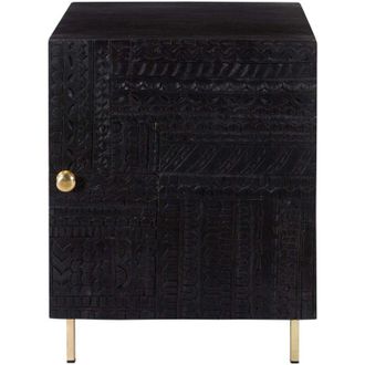 Rendez-Vous D&eacute;co Mesita De Noche Negra Chimane