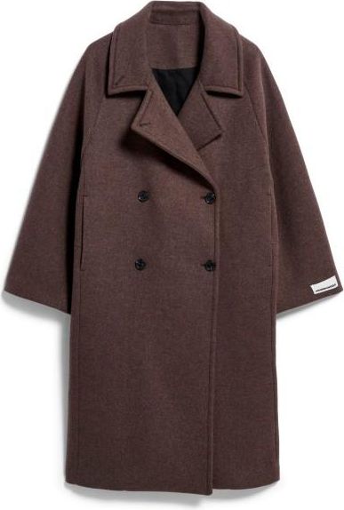 Wool Double-Breasted Coat Mantel f&uuml;r Damen | braun