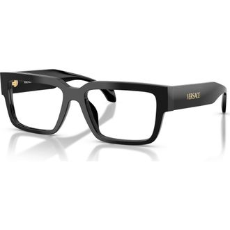 Versace 53mm Rectangle optical glasses in Black at Nordstrom